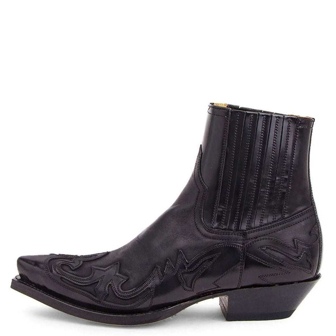 Men's Western Cowboy Embroidered Pointed-Toe Chelsea Style Boots