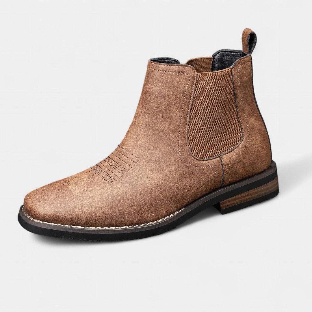 Men's Western-Style Chelsea Slip-On Ankle Boots