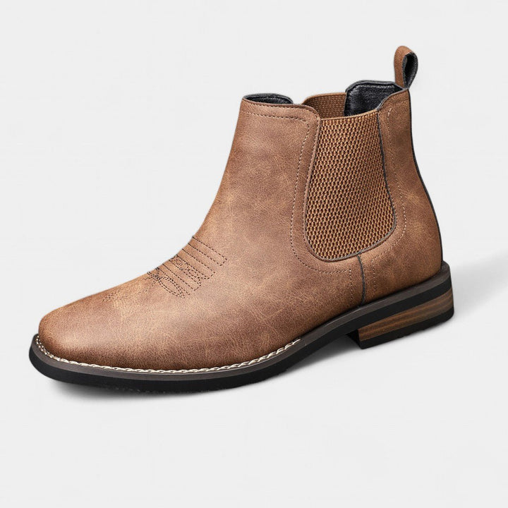 Men's Western-Style Chelsea Slip-On Ankle Boots