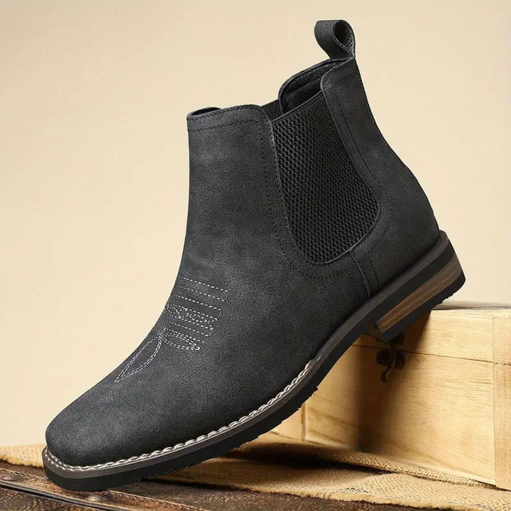 Men's Western-Style Chelsea Slip-On Ankle Boots
