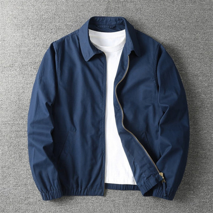 Men's Winter Coat Lightweight Zip-Up Bomber Jacket - Navy