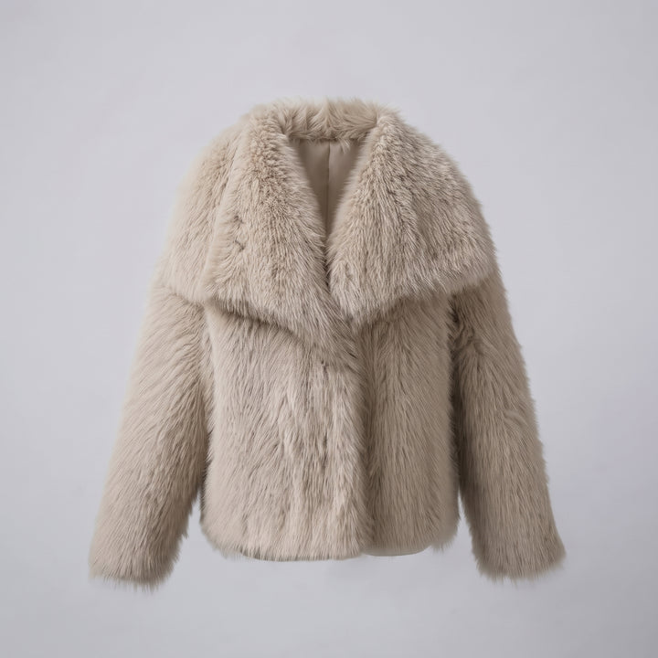Layla | Women's Open-Front Cropped Faux Fur Winter Jacket