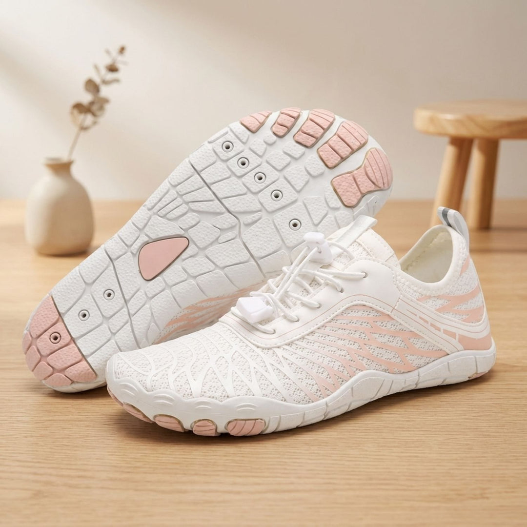 Women's Barefoot Wide Toe Box Lightweight Anti-Slip Walking Sneakers - White