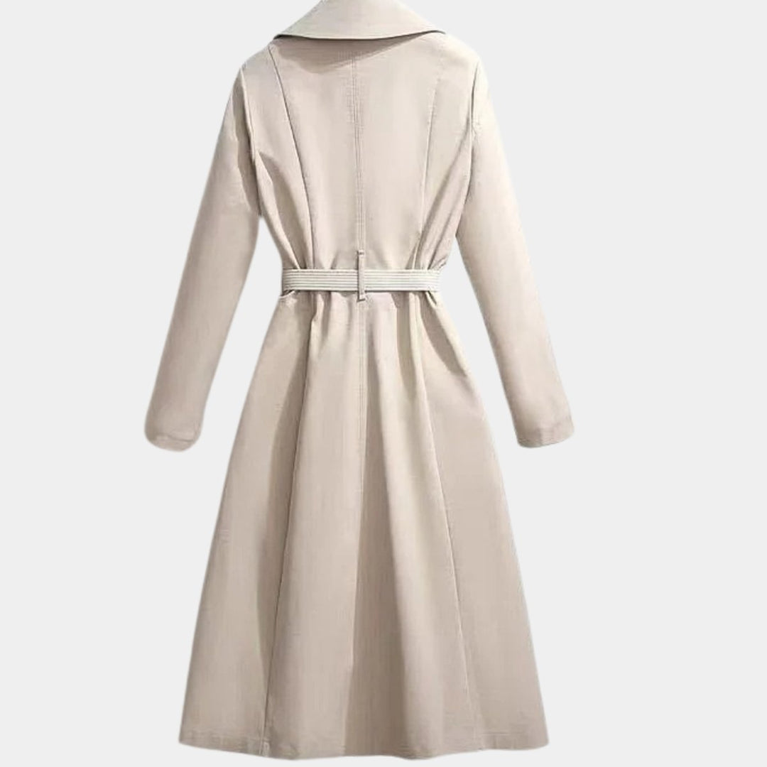 Women's Belted Classic Midi Trench Coat
