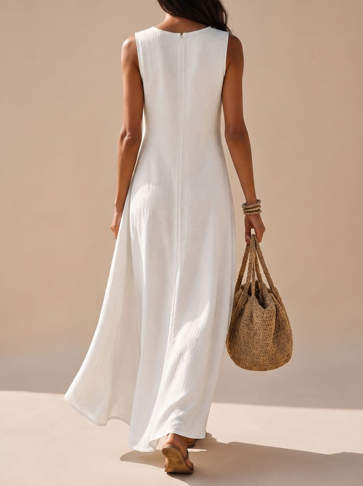 Women's Boho Sleeveless Fluid Maxi Dress