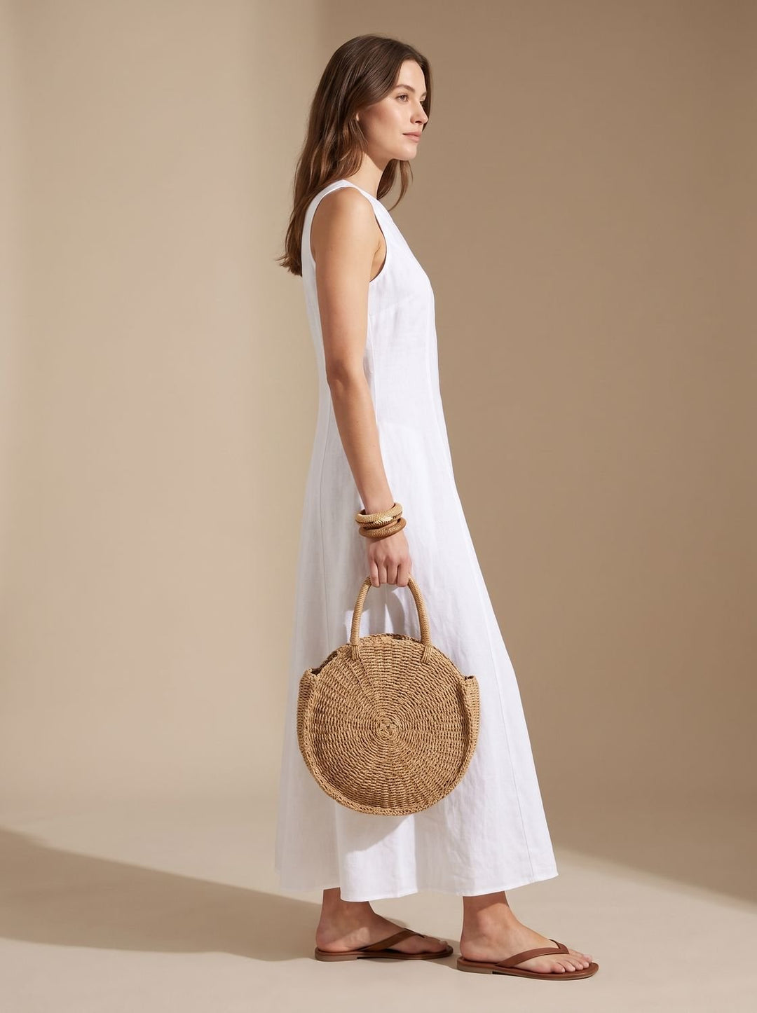 Women's Boho Sleeveless Fluid Maxi Dress