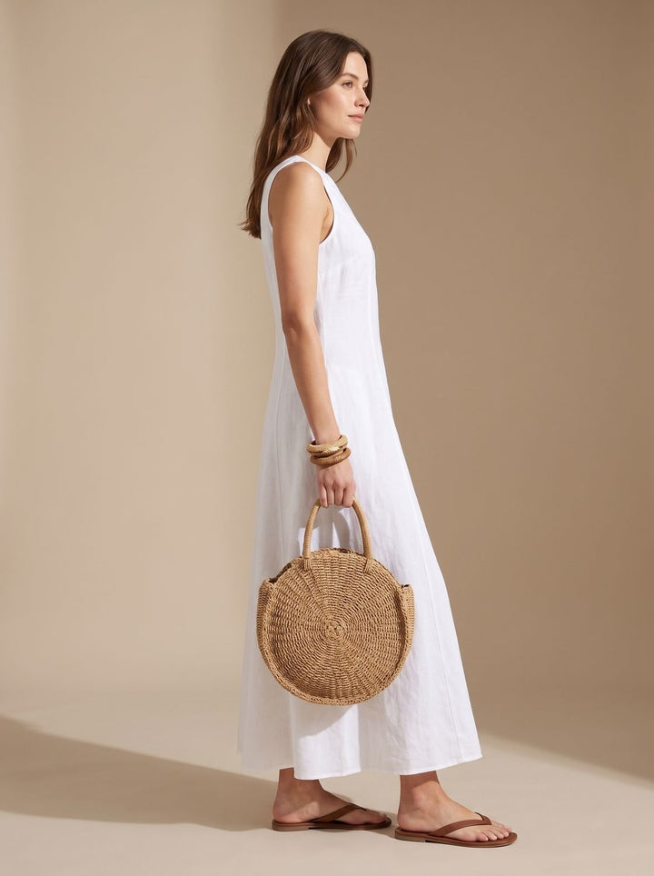 Women's Boho Sleeveless Fluid Maxi Dress