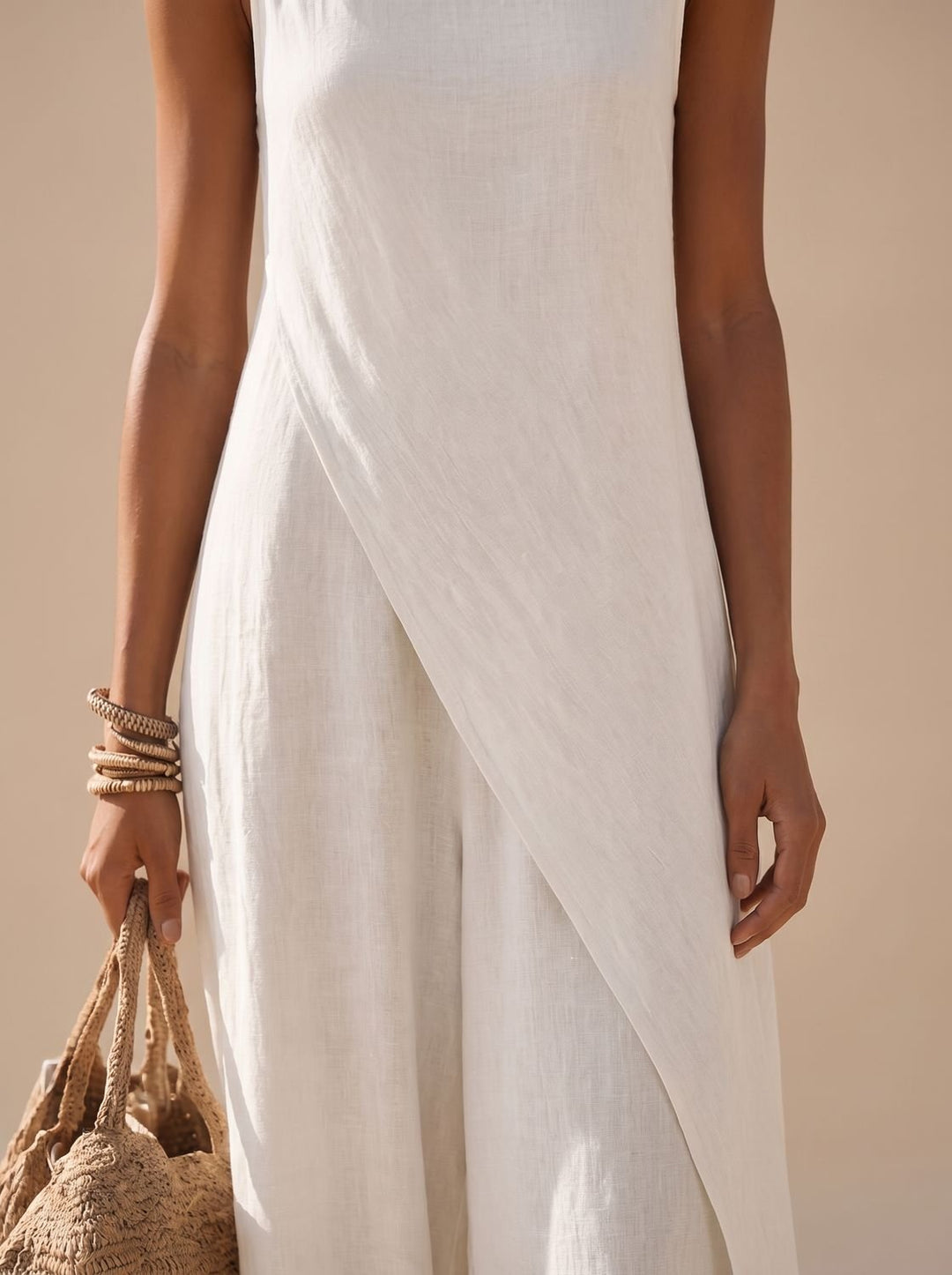 Women's Boho Sleeveless Fluid Maxi Dress