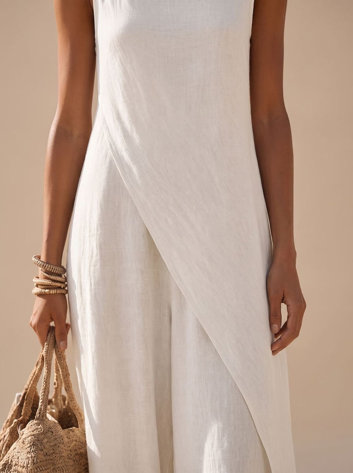 Women's Boho Sleeveless Fluid Maxi Dress