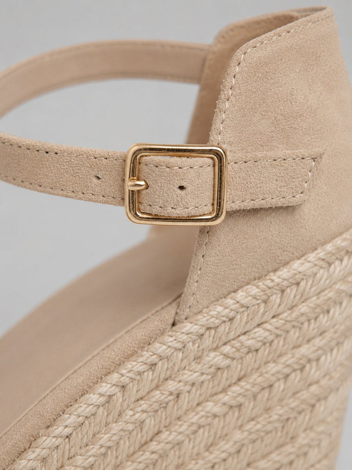 Women's Closed-Toe Espadrille Wedge Sandals Ankle Strap