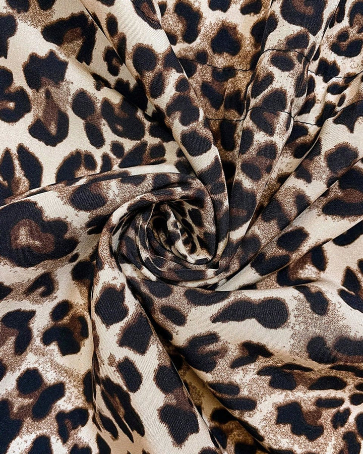 Women's Coat Reversible Leopard Print Hooded Zip-Up Jacket
