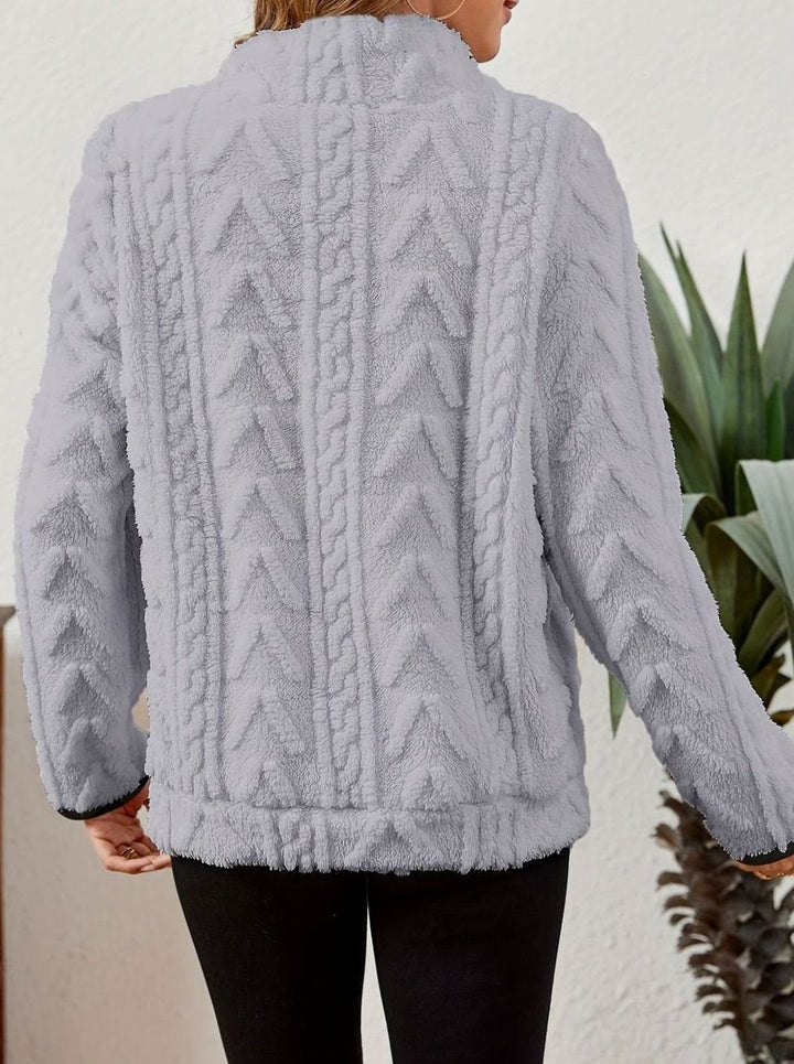 Women's Cozy Fleece Half-Zip Kangaroo Pocket Pullover Sweater