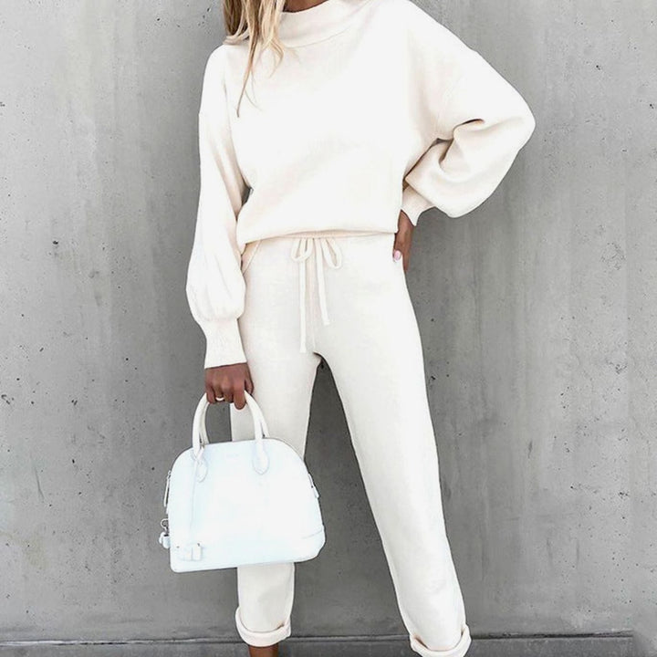 Women's Cozy Two-Piece Relaxed-Fit Drawstring Tracksuit Outfit