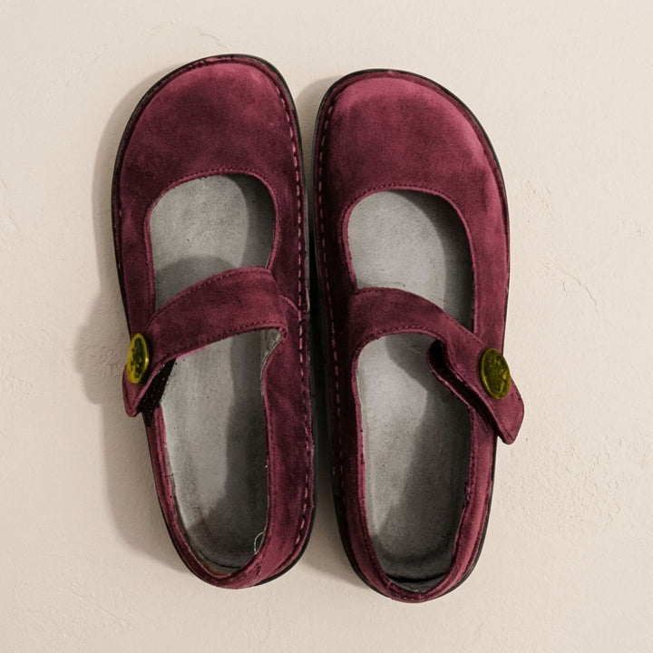 Women's Cushioned Mary Jane Walking Shoes Slip-On Flat