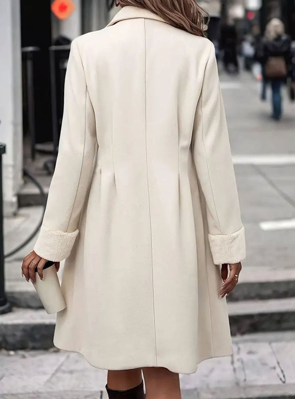 Women's Double-Breasted Longline Tailored Winter Coat