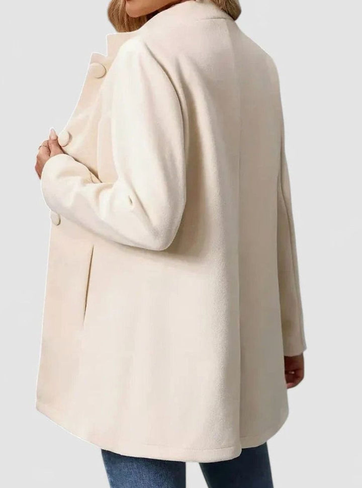 Women's Elegant Stand-Collar Button-Front Formal Jacket