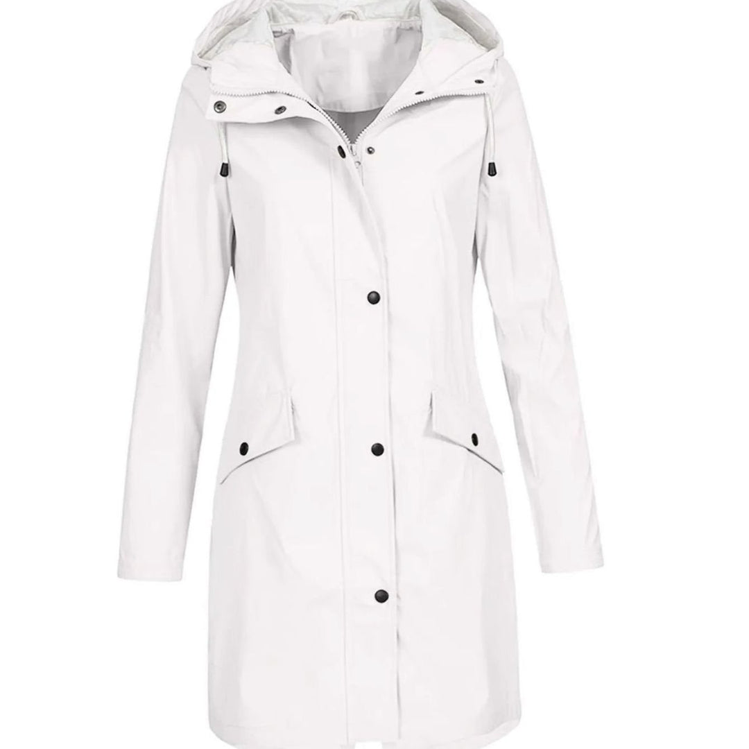 Women's Faux Fur-Lined Hooded Longline Winter Coat - White
