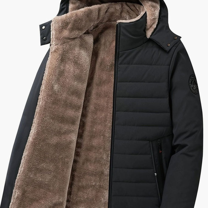 Women's Fleece-Lined Hooded Quilted Jacket Relaxed Fit