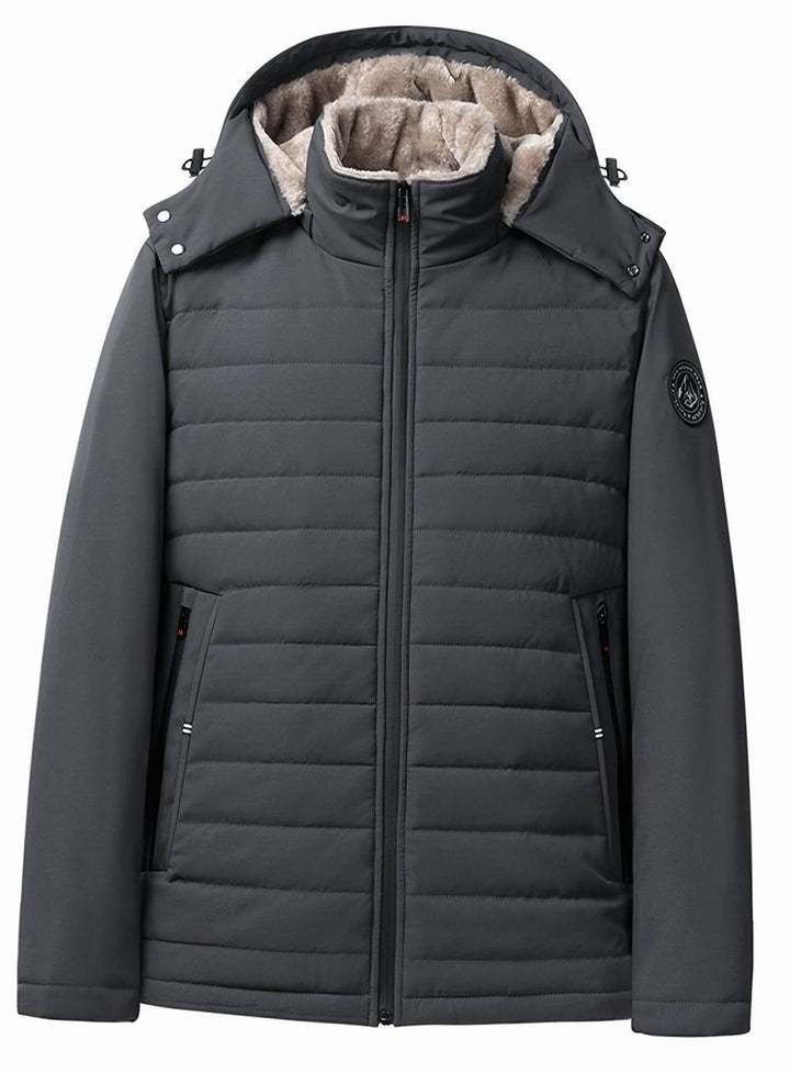 Women's Fleece-Lined Hooded Quilted Jacket Relaxed Fit