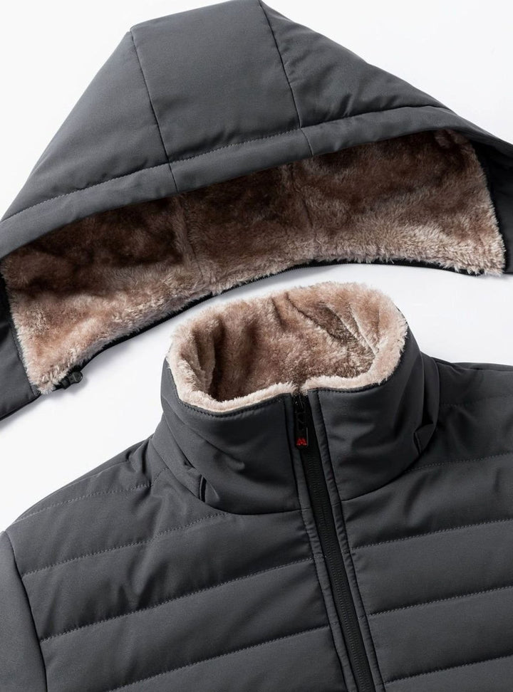 Women's Fleece-Lined Hooded Quilted Jacket Relaxed Fit