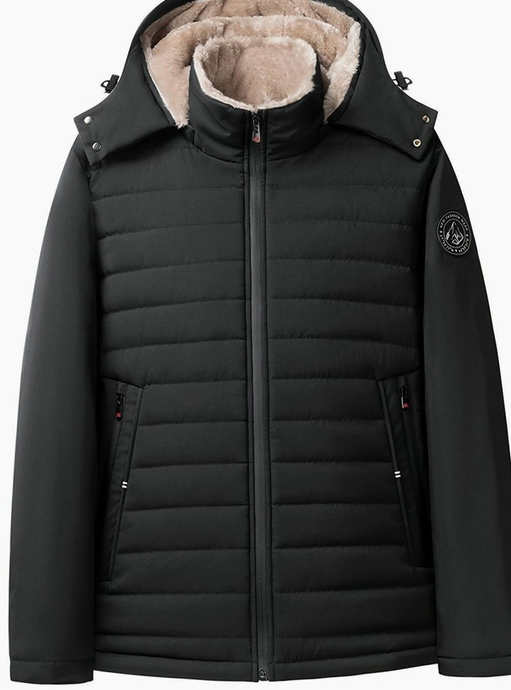 Women's Fleece-Lined Hooded Quilted Jacket Relaxed Fit