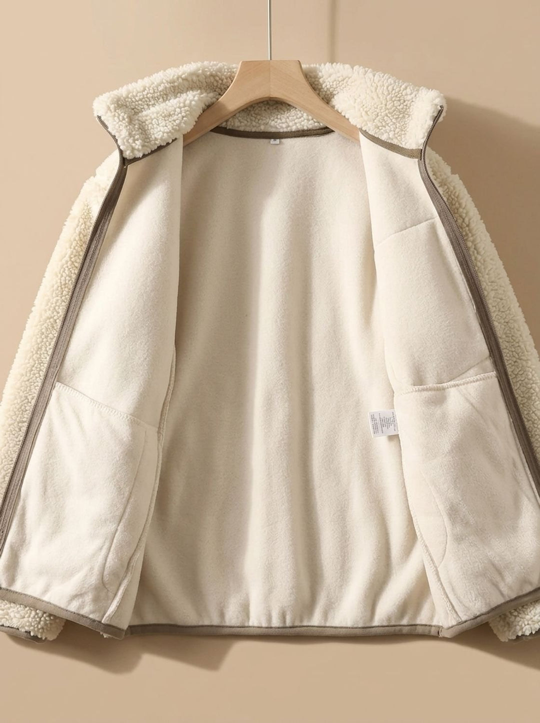 Women's Full Zip-Up Sherpa Fleece Relaxed-Fit Jacket