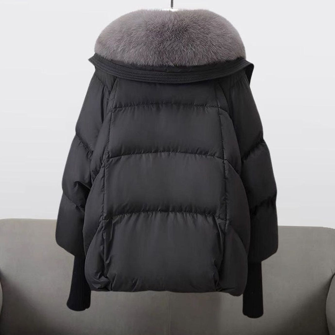 Women's Fur-Collar Puffer Short Winter Jacket