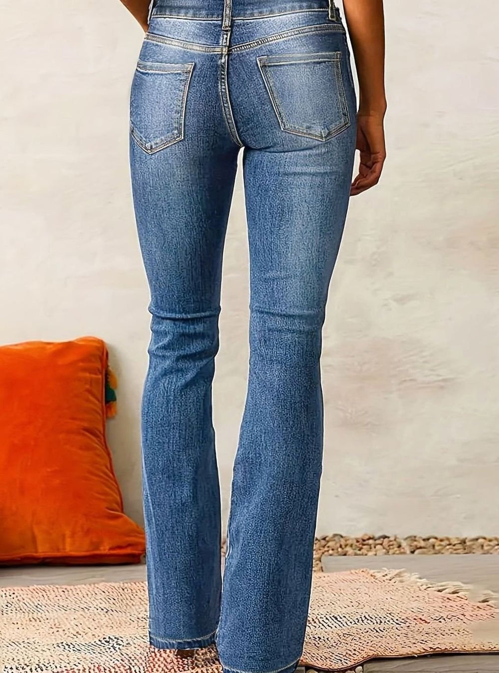 Women's High-Waist Flare Bootcut Pants Stretch Denim Jeans