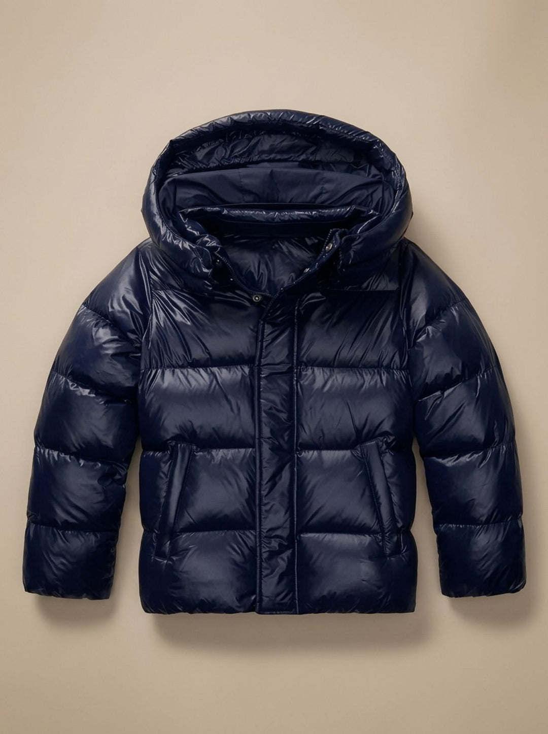 Women's Hooded Glossy Quilted Puffer Jacket