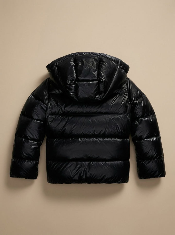 Women's Hooded Glossy Quilted Puffer Jacket