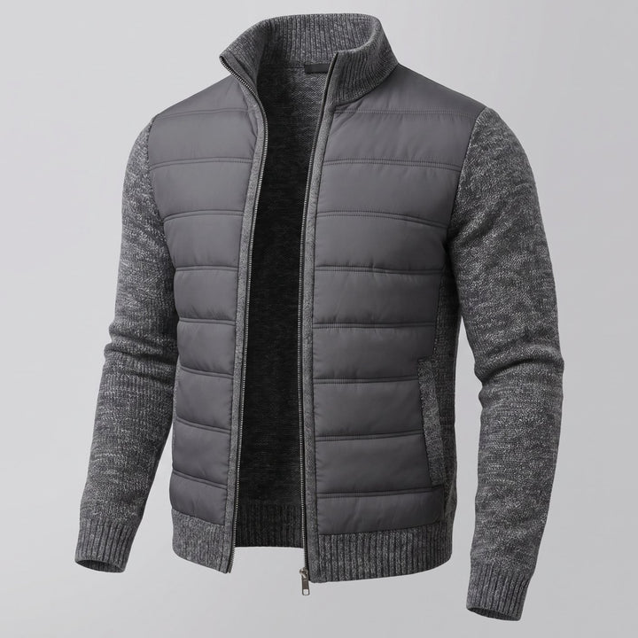 Women's Hybrid Knit-Sleeve Full-Zip Quilted Jacket