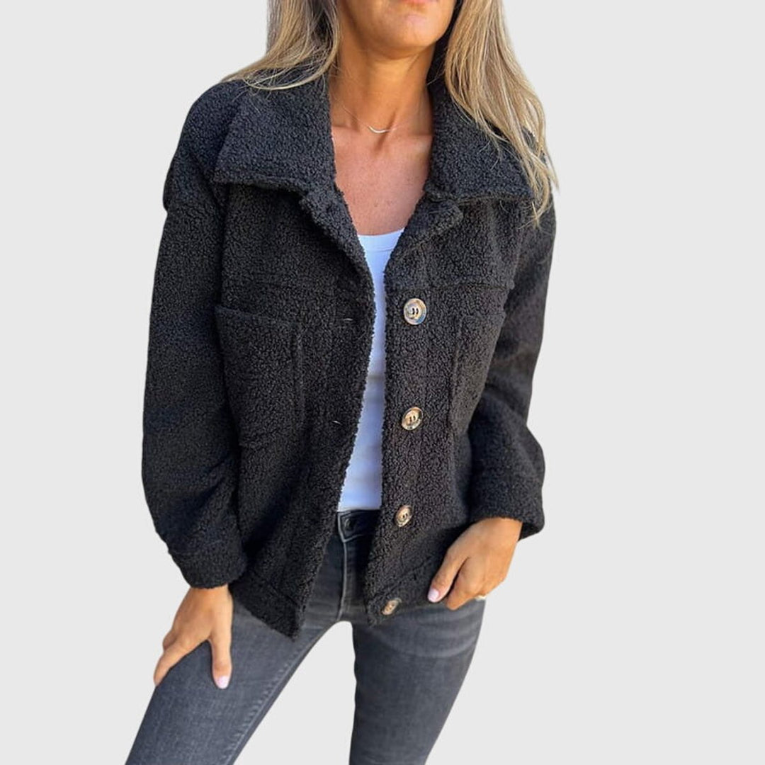 Women's Jacket Cozy Button-Front Sherpa Fleece Coat