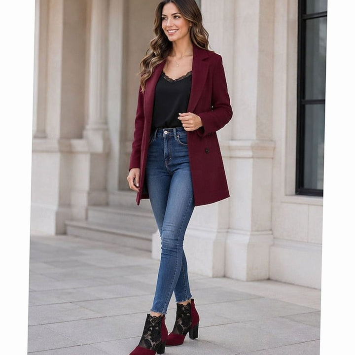 Women's Lace-Accent Block Heel Ankle Booties