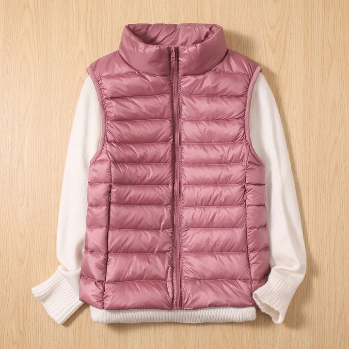 Women's Lightweight Waterproof Quilted Puffer Vest - Pink