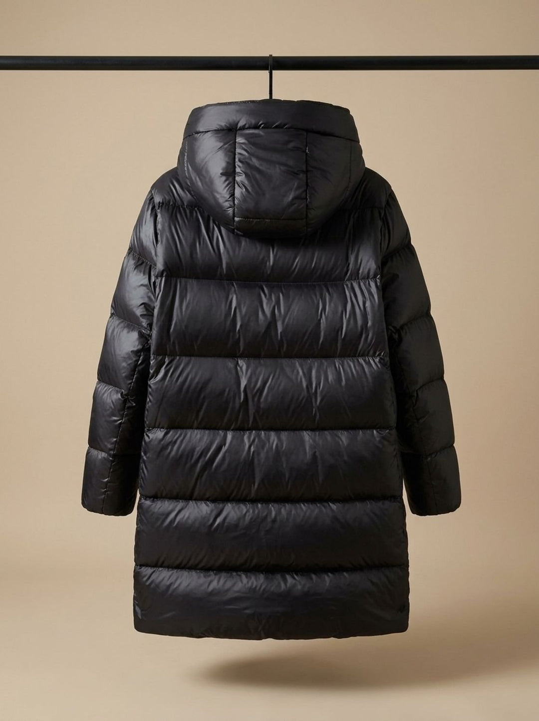 Women's Longline Quilted Hooded Puffer Jacket