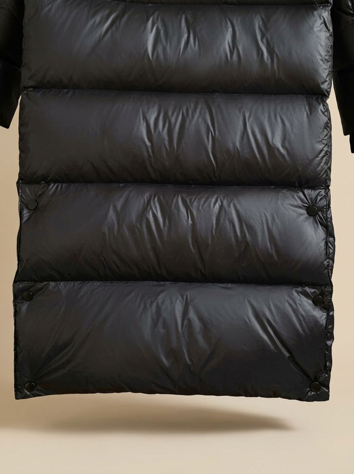 Women's Longline Quilted Hooded Puffer Jacket