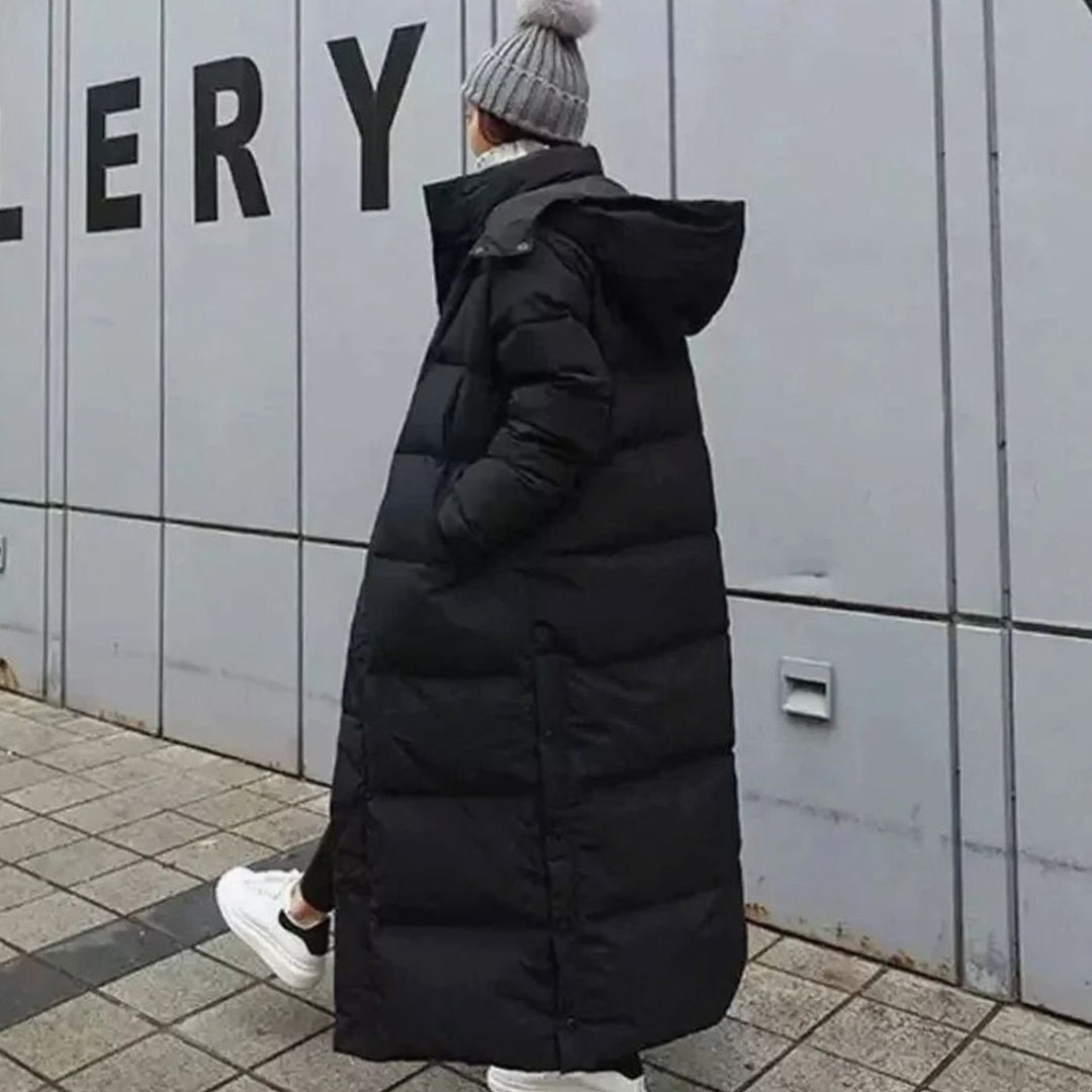 Women's Maxi-Length Hooded Long Puffer Coat