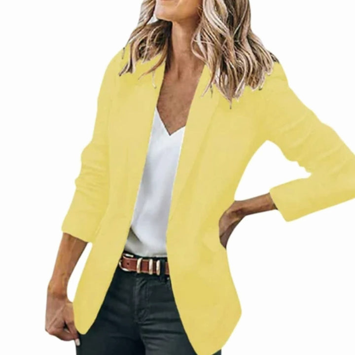 Women's Open Front Long-Sleeve Work Blazer