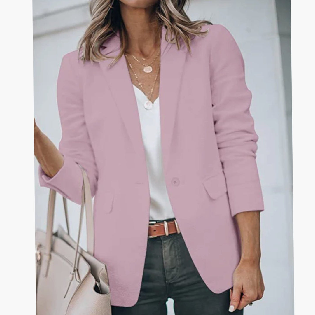 Women's Open Front Long-Sleeve Work Blazer