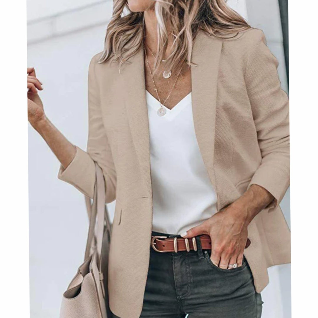 Women's Open Front Long-Sleeve Work Blazer