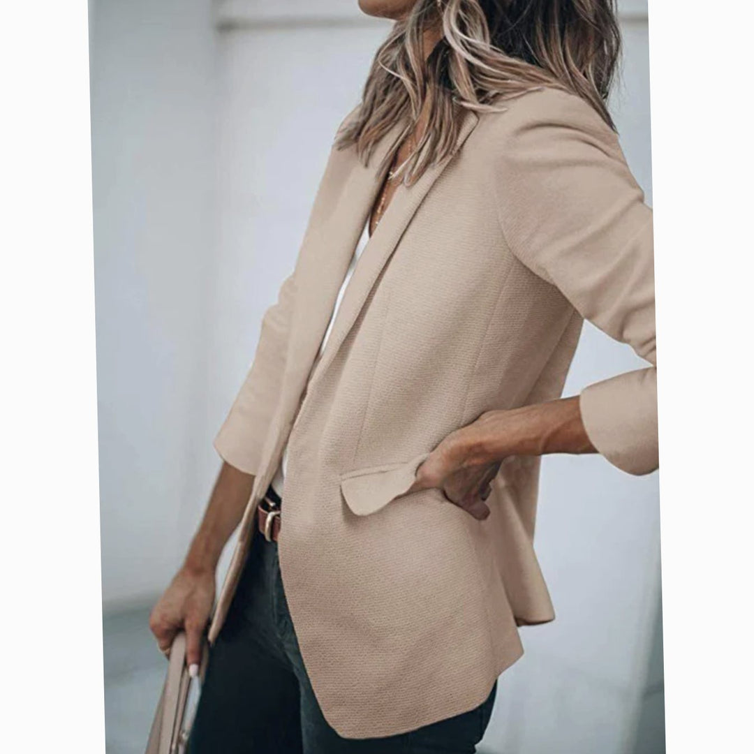 Women's Open Front Long-Sleeve Work Blazer