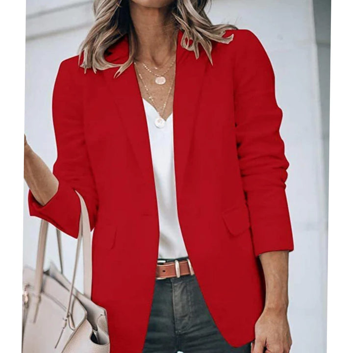 Women's Open Front Long-Sleeve Work Blazer