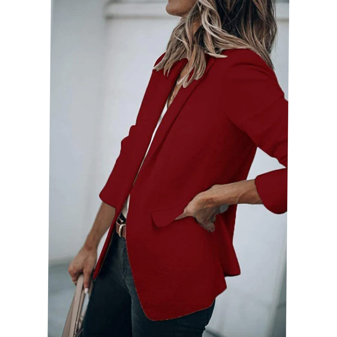 Women's Open Front Long-Sleeve Work Blazer