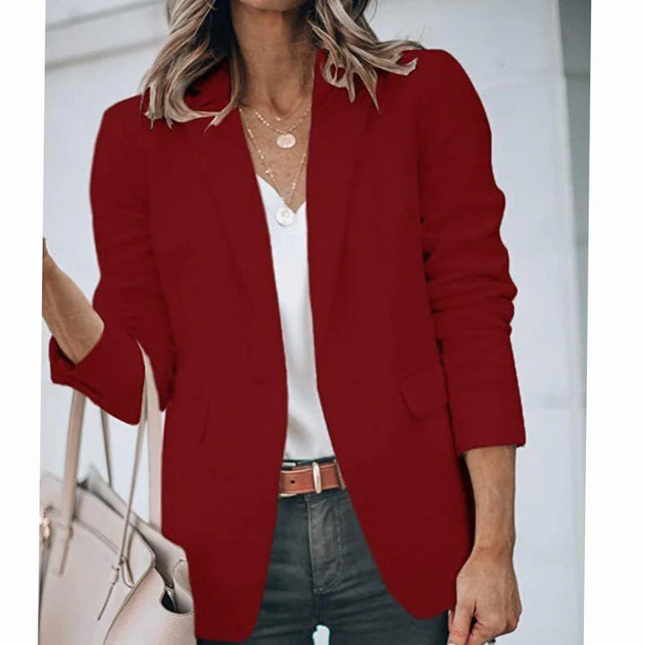 Women's Open Front Long-Sleeve Work Blazer