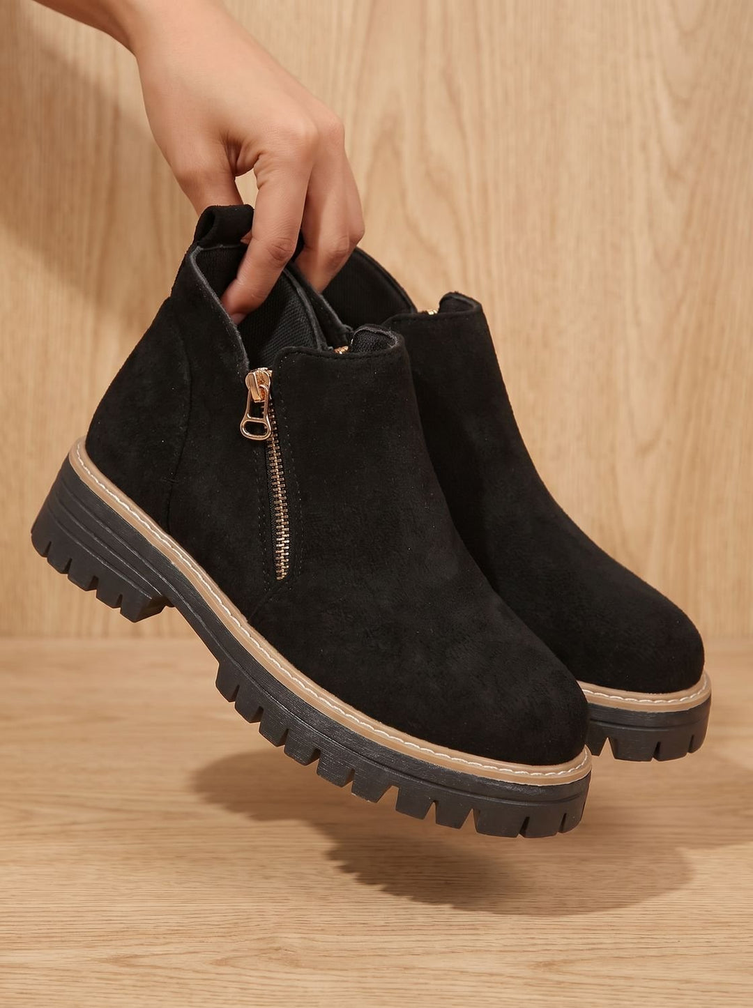 Women's Orthopedic Ankle Boots Side-Zip Leopard Print Booties