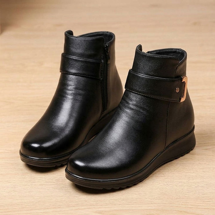 Women's Orthopedic Arch-Support Faux Leather Ankle Boots