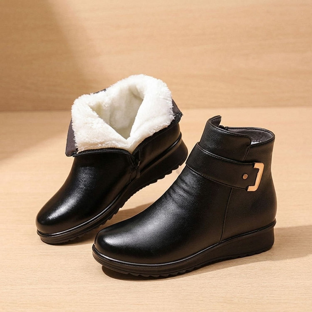 Women's Orthopedic Arch-Support Faux Leather Ankle Boots