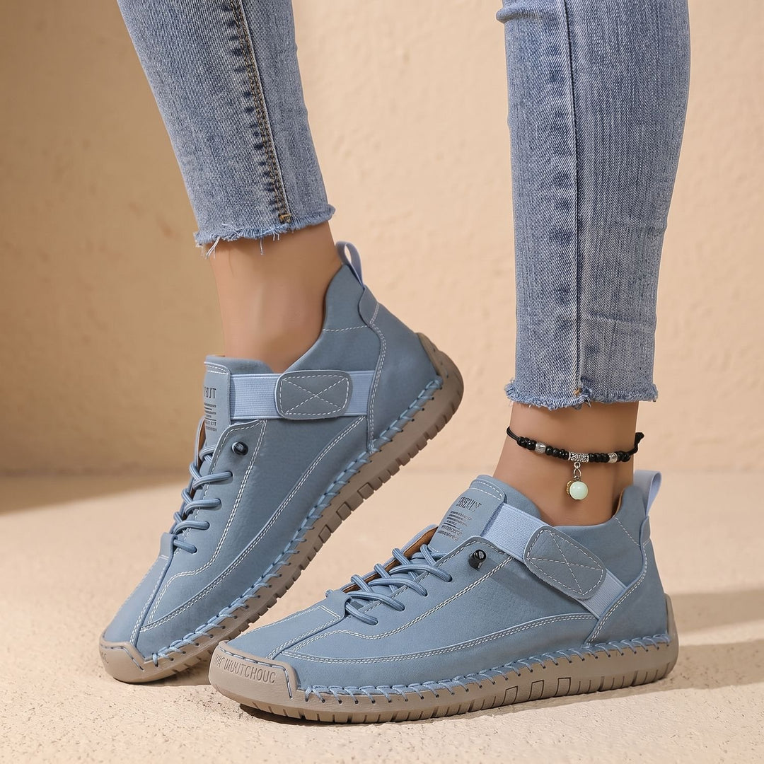 Women's Orthopedic Arch-Support Lace-Up Low-Top Sneakers - Blue