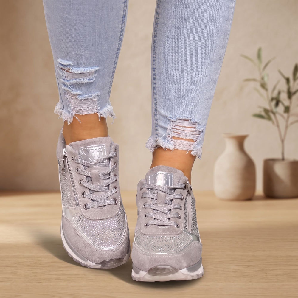 Women's Orthopedic Bunion Relief Rhinestone Lace-Up Sneakers