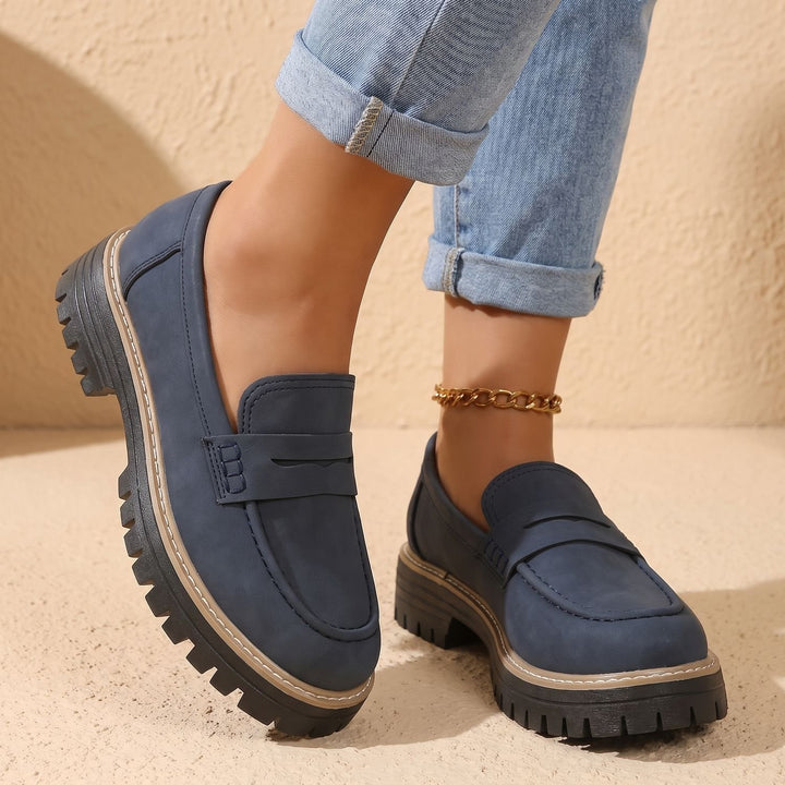 Women's Orthopedic Cushioned Platform Penny Loafers